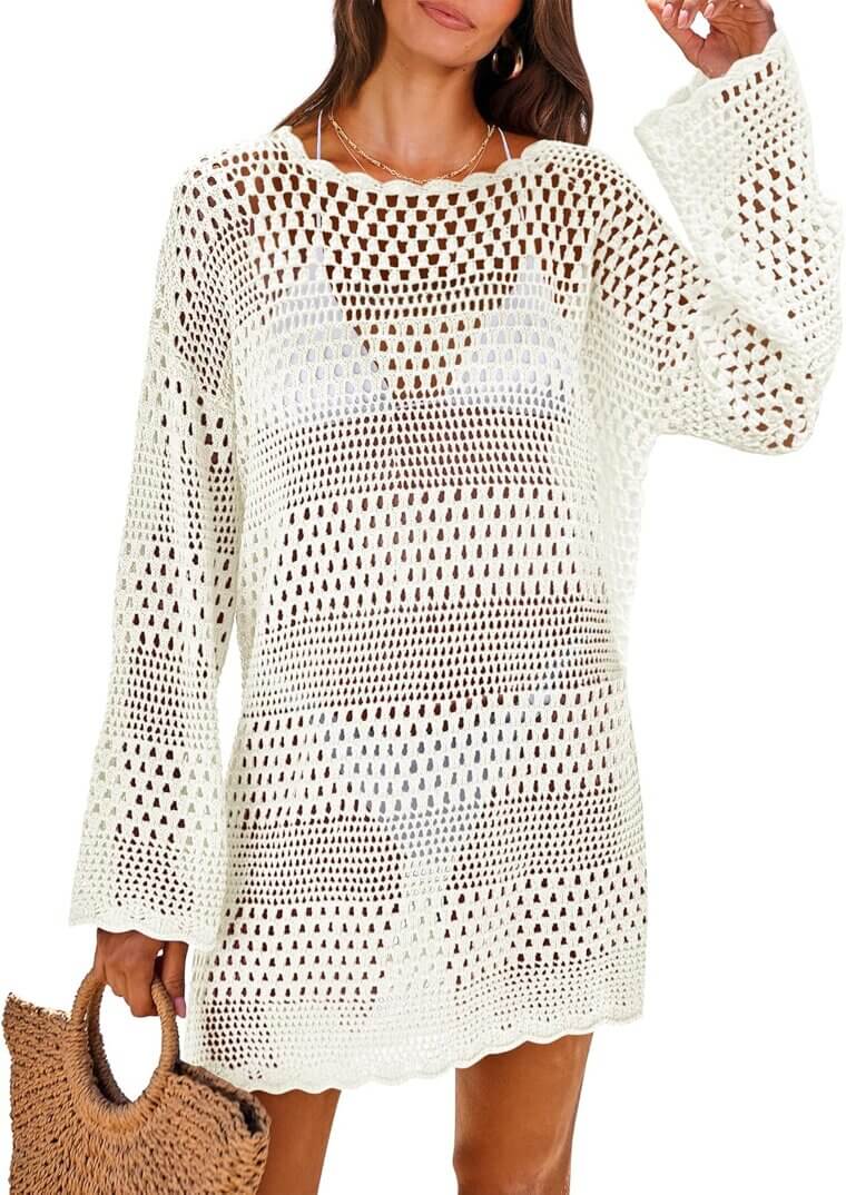 ANRABESS Crochet Cover-Up - Perfect for Summer Beach Days - Don’t Miss the 6% Discount!