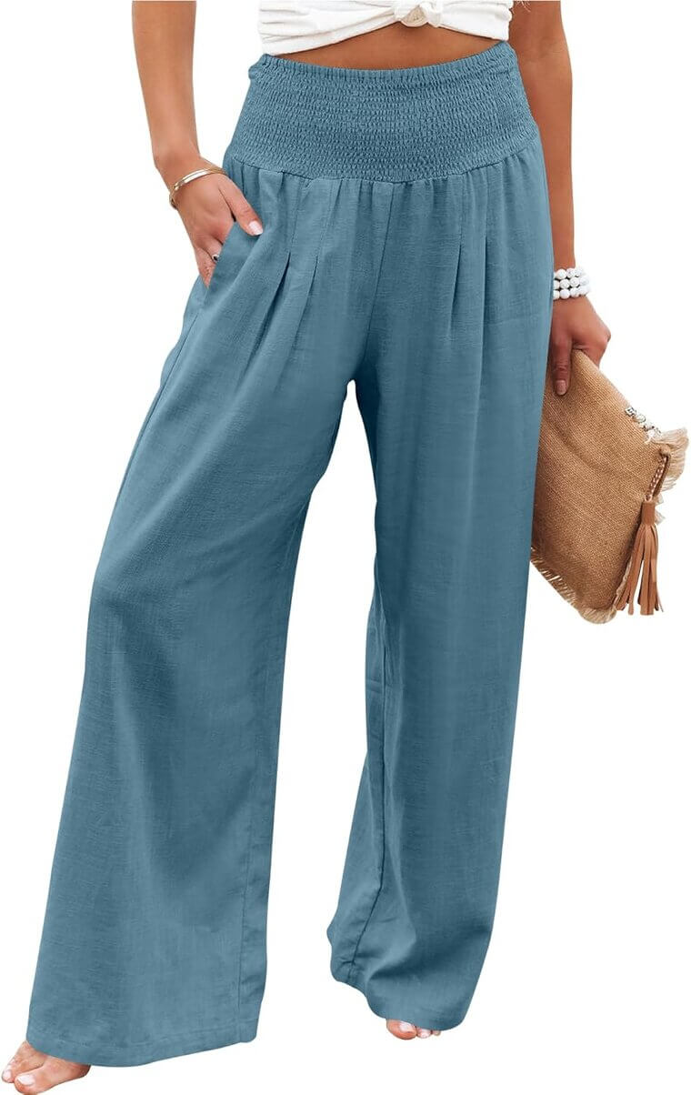 ANRABESS Linen Palazzo Pants - Stylish Comfort for Every Occasion - Don’t Miss the 17% Discount!