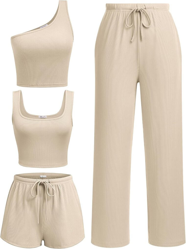 Ekouaer Lounge Set: Versatile 4-Piece Outfit for Every Occasion - Now 32% Off!