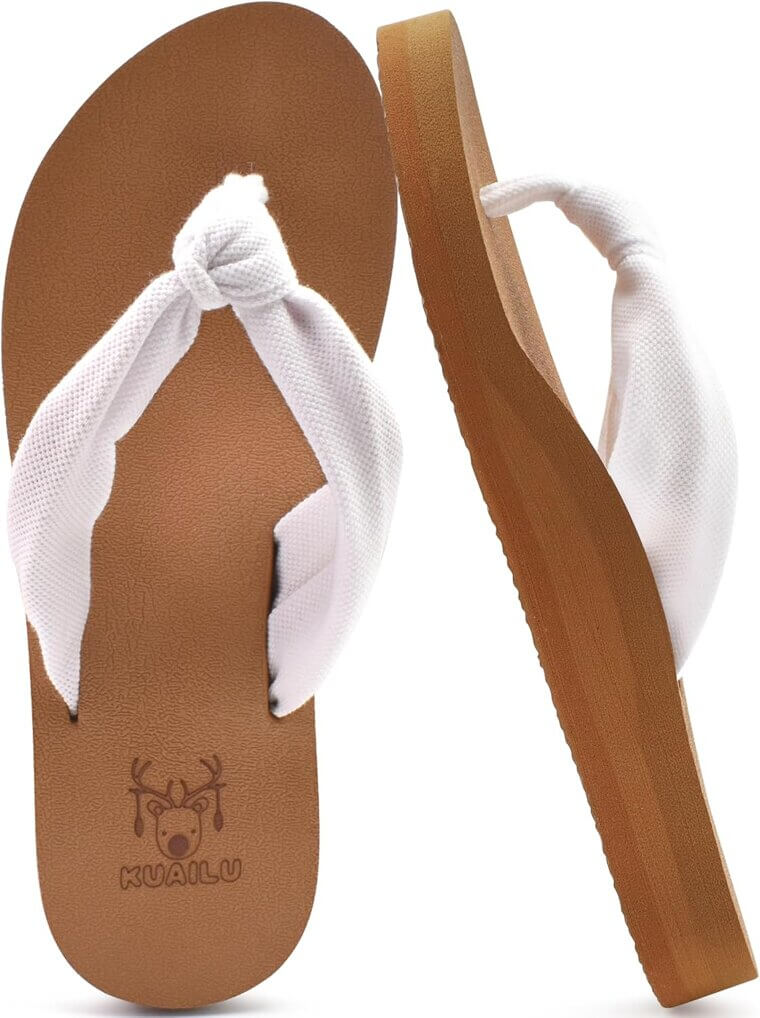 KuaiLu Flip Flops - Comfortable Arch Support for Summer Fun - Now 30% Off!