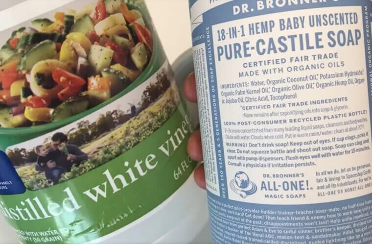 Vinegar and Castile Soap
