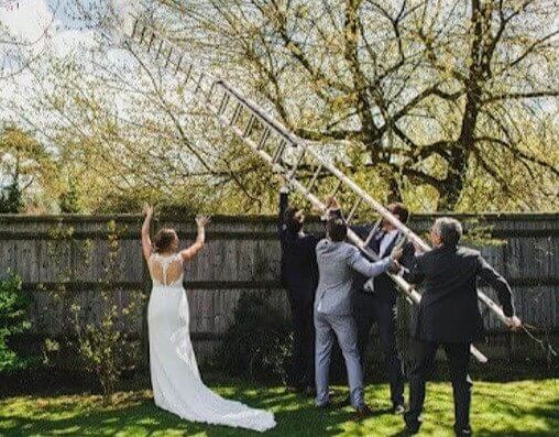 Caution: Strong Winds May Cause Wedding Veil to Fly