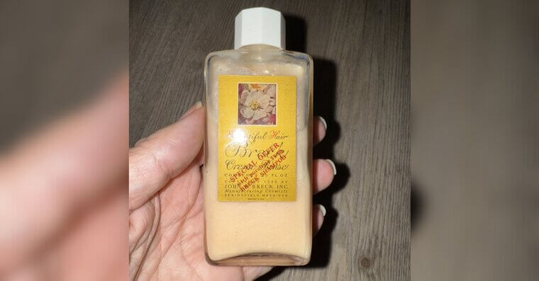 Breck Beautiful Hair Crème Rinse Glass Bottle