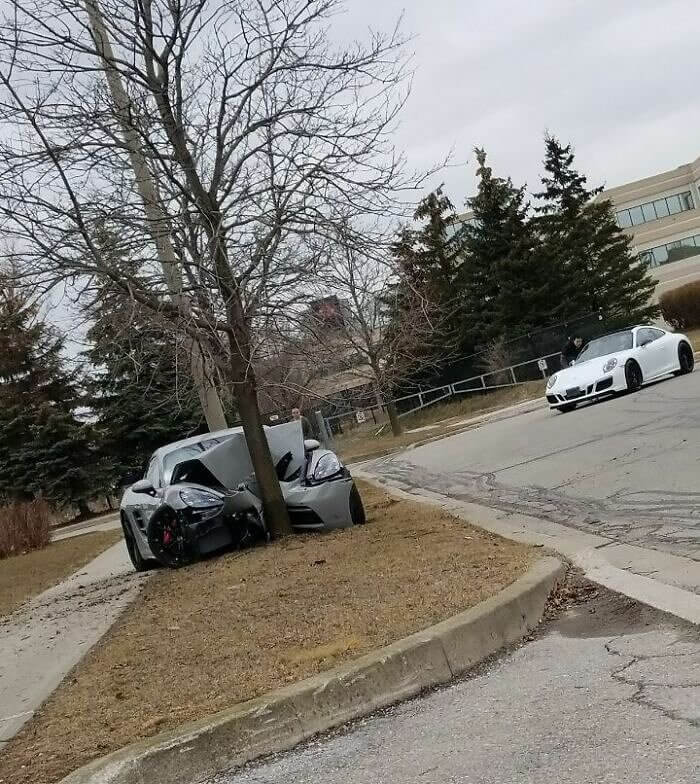 Crashing a Porsche on a Test Drive