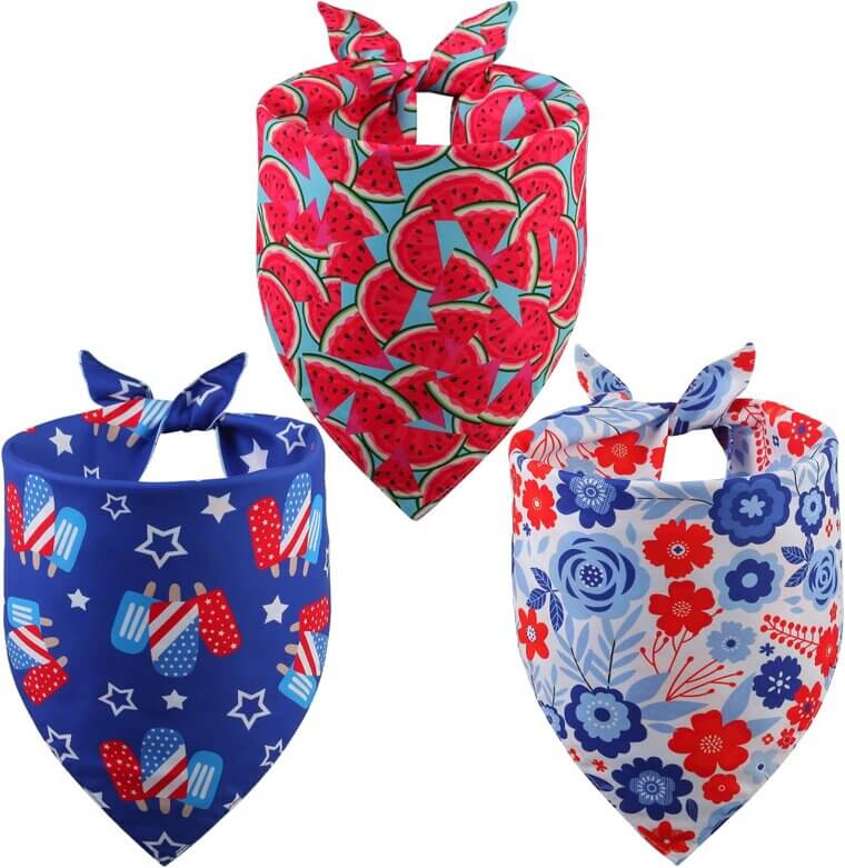 Patriotic Dog Bandanas - Perfect for Summer Adventures! 