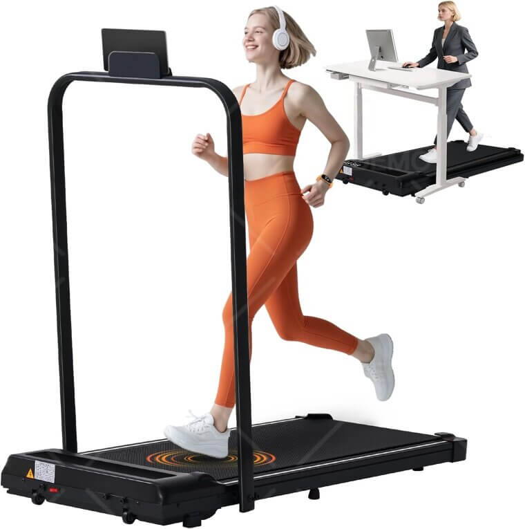 Compact Treadmill with Handles - Perfect for Small Spaces - Now 21% Off!