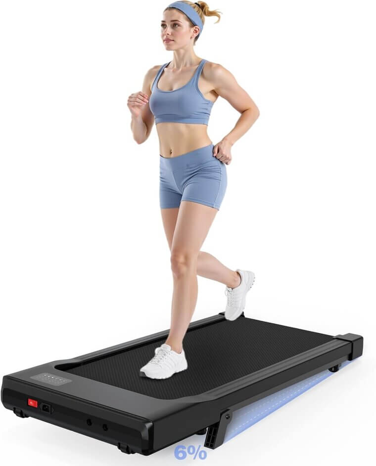 Lacuffy Walking Pad - Compact Treadmill with Incline & Remote Control - Now 19% Off!