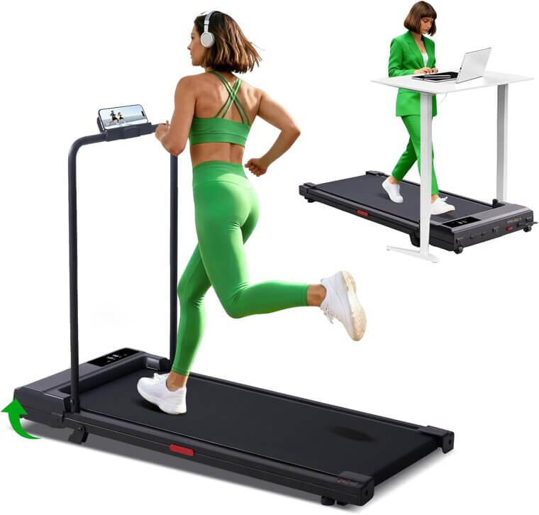 POTUPUS Walking Pad with Handle Bar & Incline - Compact Treadmill for Home - Enjoy 21% Off!