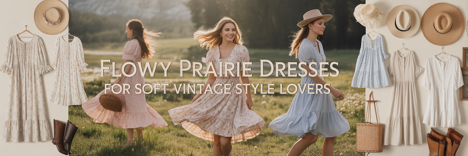 Flowy Prairie Dresses for Soft Vintage Style Lovers