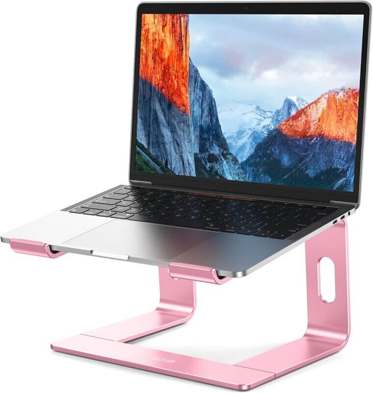 BESIGN Pink Laptop Stand - Ergonomic & Stylish 