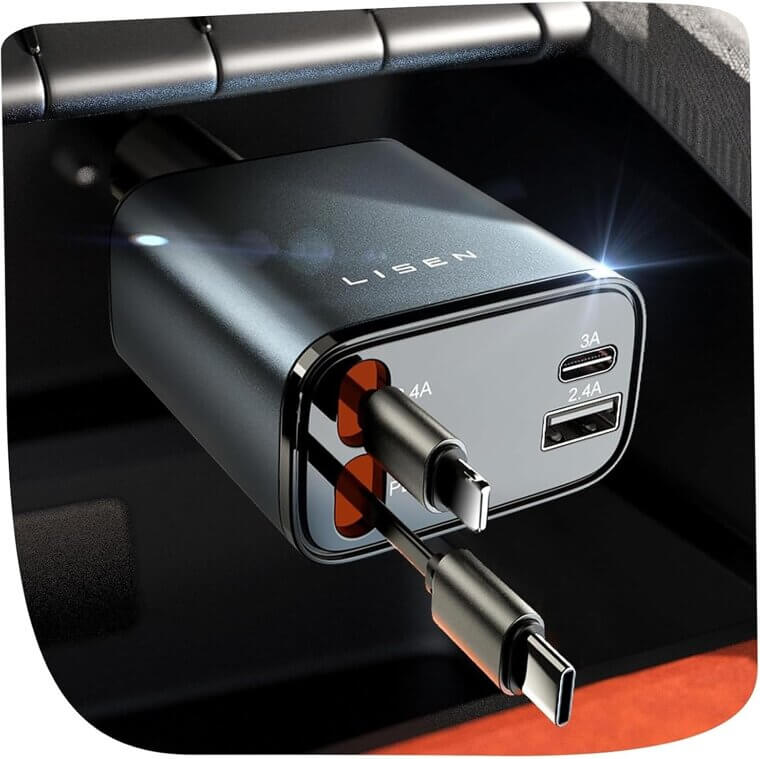 LISEN Car Charger: Fast Charging Essential for Travelers - 35% Off!