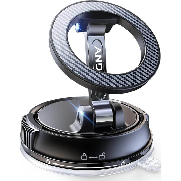 ANDERY Car Mount - Strong Suction & Magnetic Hold - 29% Off!