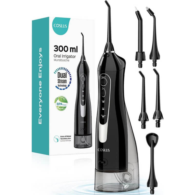 COSLUS Water Flosser: Portable, Cordless, and Rechargeable for Effortless Oral Care - Enjoy 30% Off!