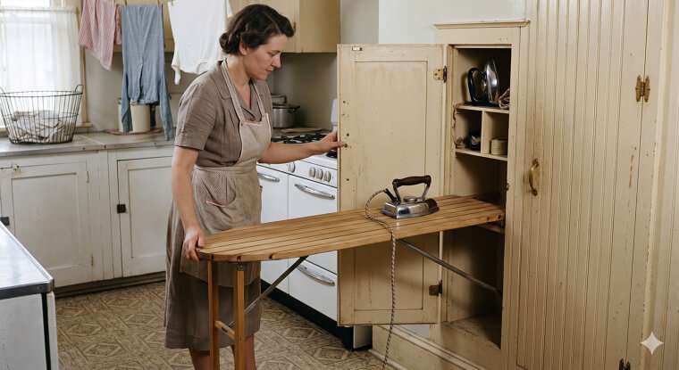 The 1940s: The Fold-Down Ironing Board