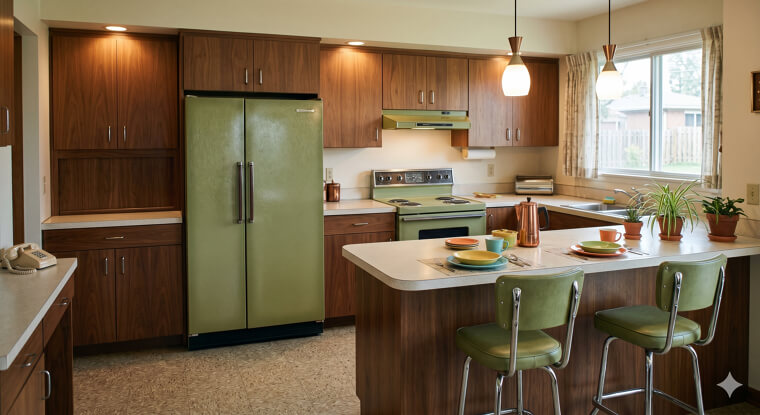 The 1960s: Wood Grains and the Advent of Avocado Green