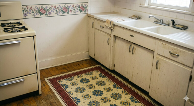 The 1940s: Linoleum Rugs and Floral Borders