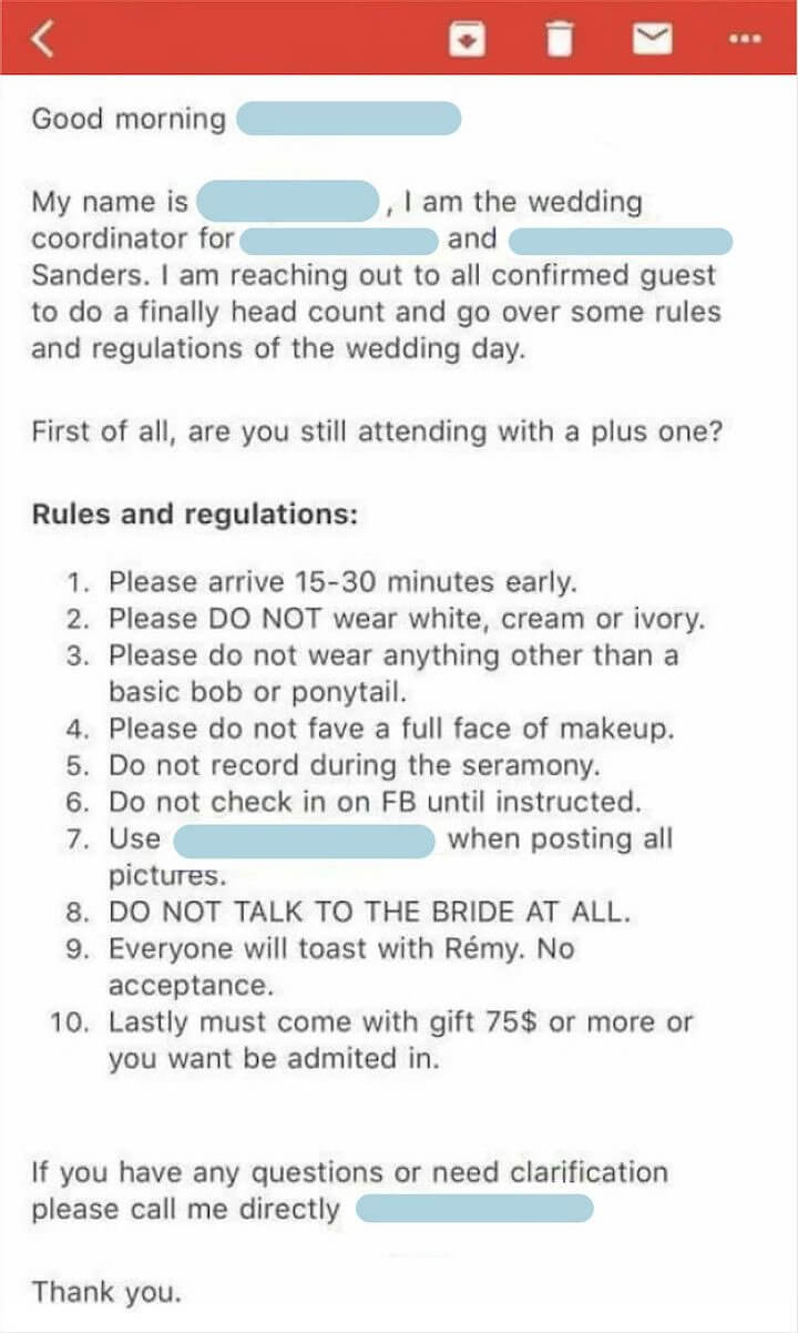 Wedding Coordinator Drama