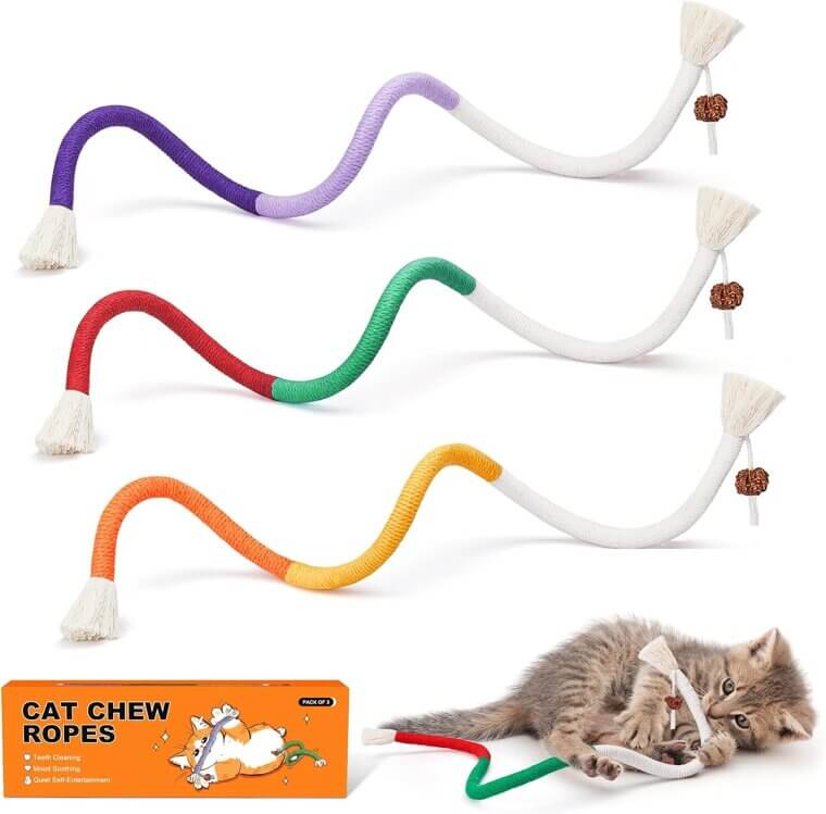 Potaroma Cat Chew Ropes - Pure Fun for Your Kitty! - Don’t Miss the 31% Discount!