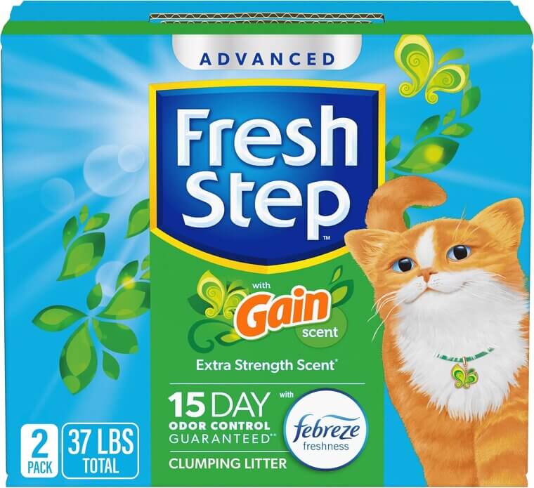 Fresh Step Litter with Febreze & Gain - Odor Control Champion! 